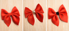 Sailor Bow- Red glitter bow, leatherette bow, fringe clip, butterfly bow, personalised bow, rainbow bow, dolly hair bow, floral bow, shimmer bow, pretty bow , Bow Handmade Hairbow, handmade hair accessories, Sweet Adalyn Sweet Adalyn