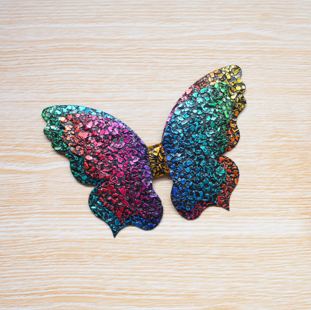Freya- Rainbow Limited Edition glitter bow, leatherette bow, fringe clip, butterfly bow, personalised bow, rainbow bow, dolly hair bow, floral bow, shimmer bow, pretty bow , Bow Handmade Hairbow, handmade hair accessories, Sweet Adalyn Sweet Adalyn