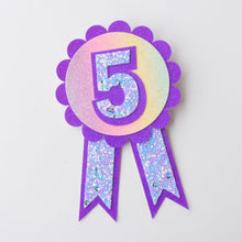 Birthday Badge glitter bow, leatherette bow, fringe clip, butterfly bow, personalised bow, rainbow bow, dolly hair bow, floral bow, shimmer bow, pretty bow , Birthday Badge Handmade Hairbow, handmade hair accessories, Sweet Adalyn Sweet Adalyn
