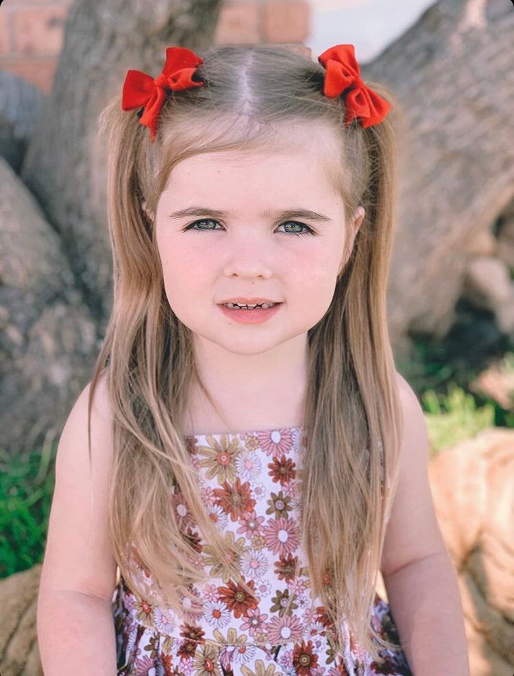 Baby Girl and Toddler Red Bow Handmade Headband Hair Clip